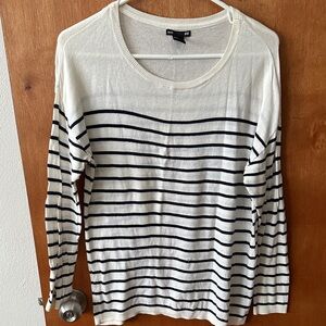 H&M Navy and White Striped Knit